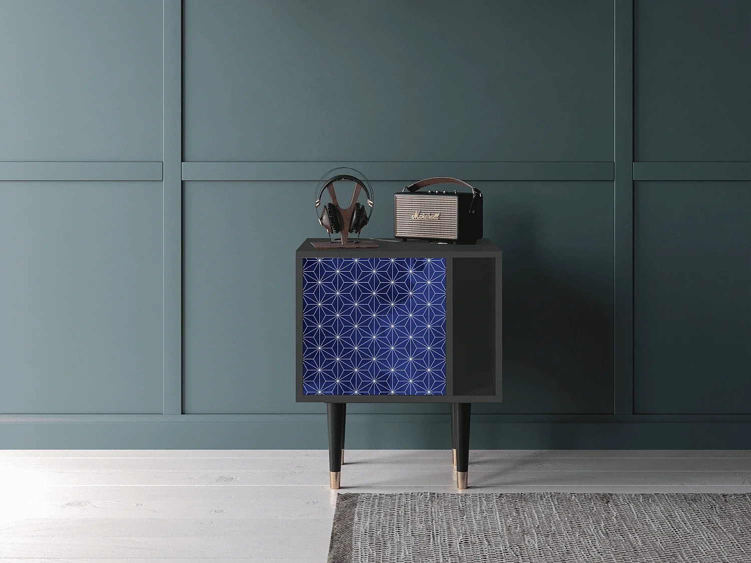 Table de nuit - 57х69х48 cm - S2 - Milky Way, Anthracite