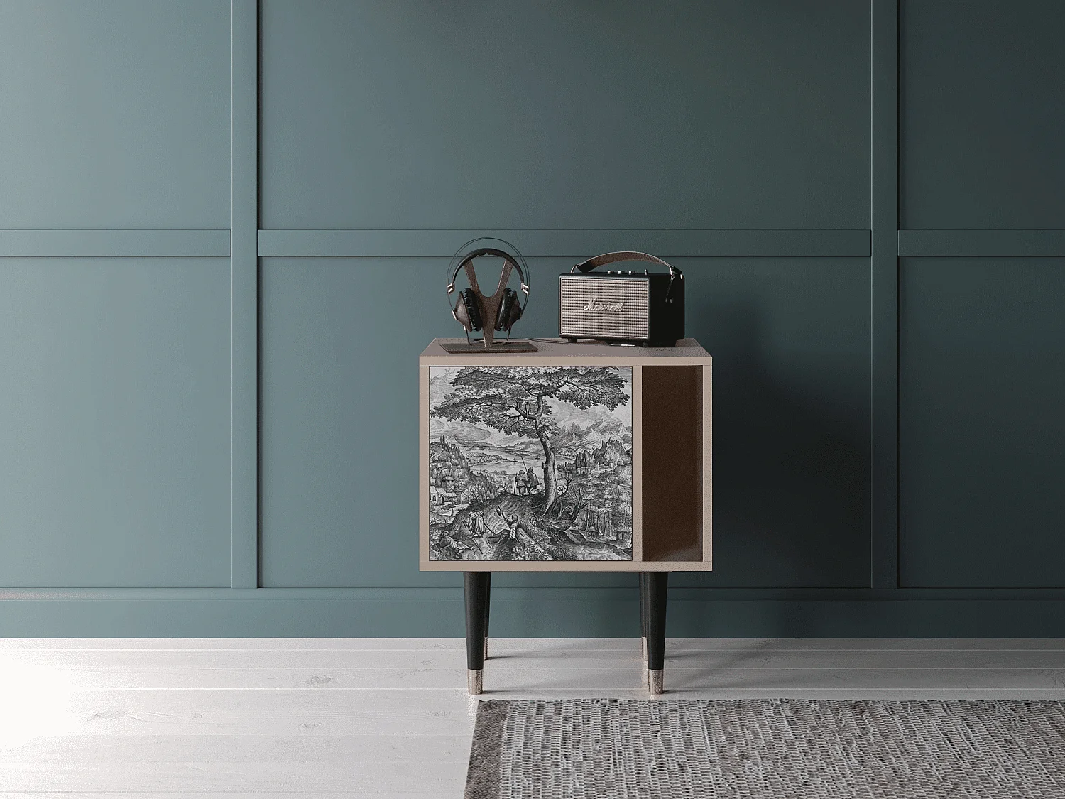 Table de nuit - 57х69х48 cm - S2 - Milites Requiescentes, Latte