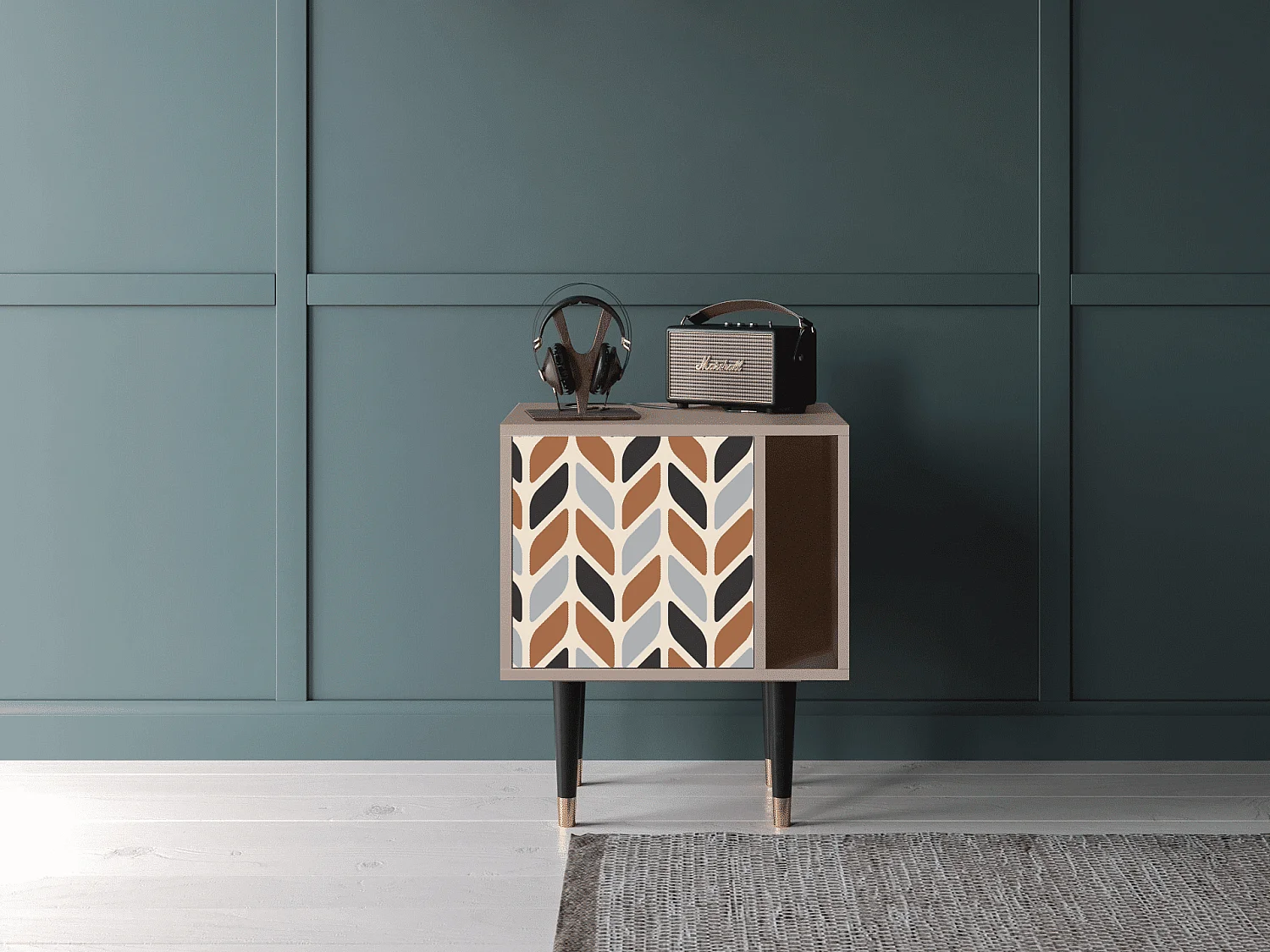 Table de nuit - 57х69х48 cm - S2 - Beige Laure, Latte