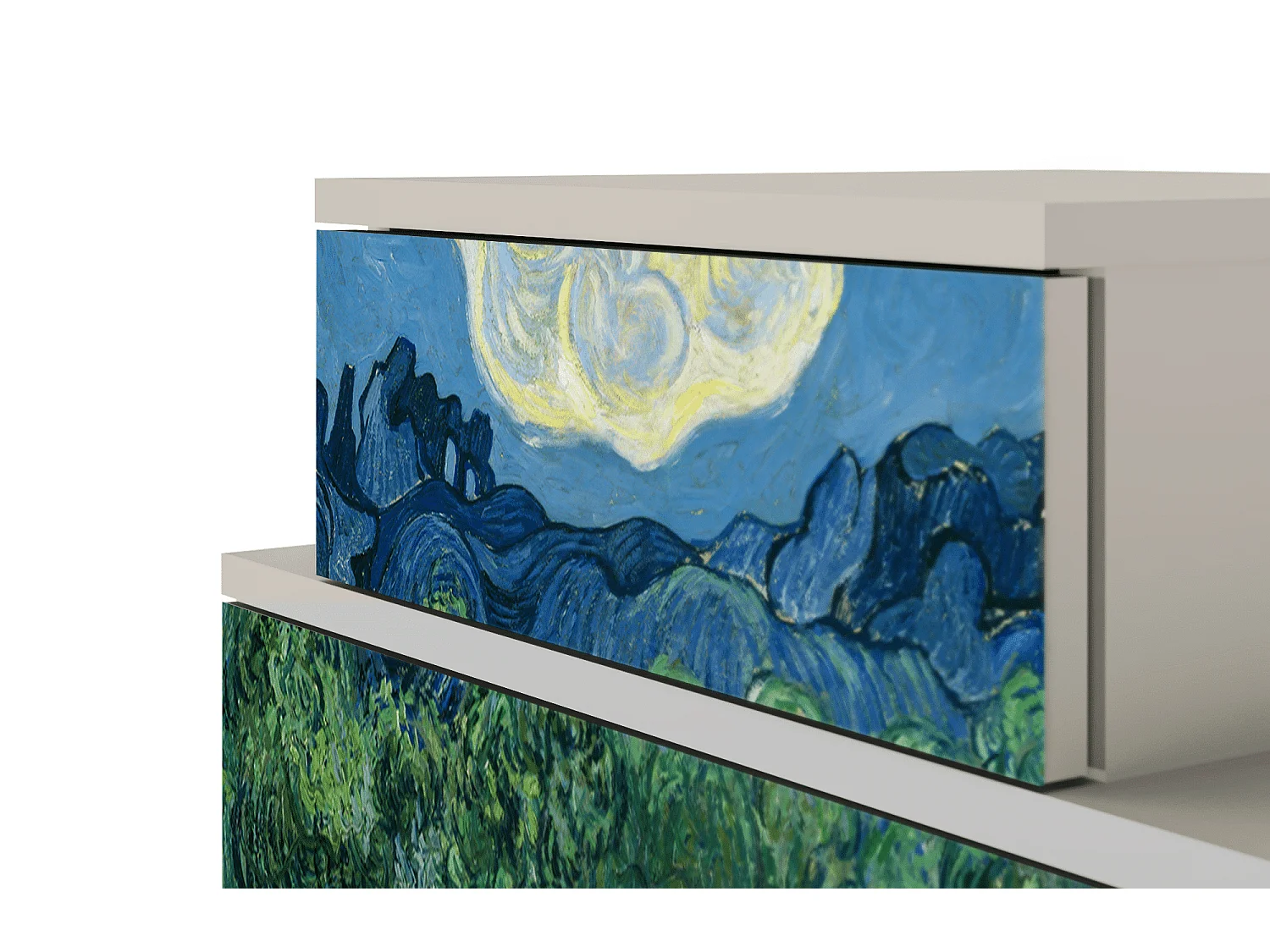 Stolik nocny - 58х58х41 cm - NS1 - The Oil Trees, Piaskowy