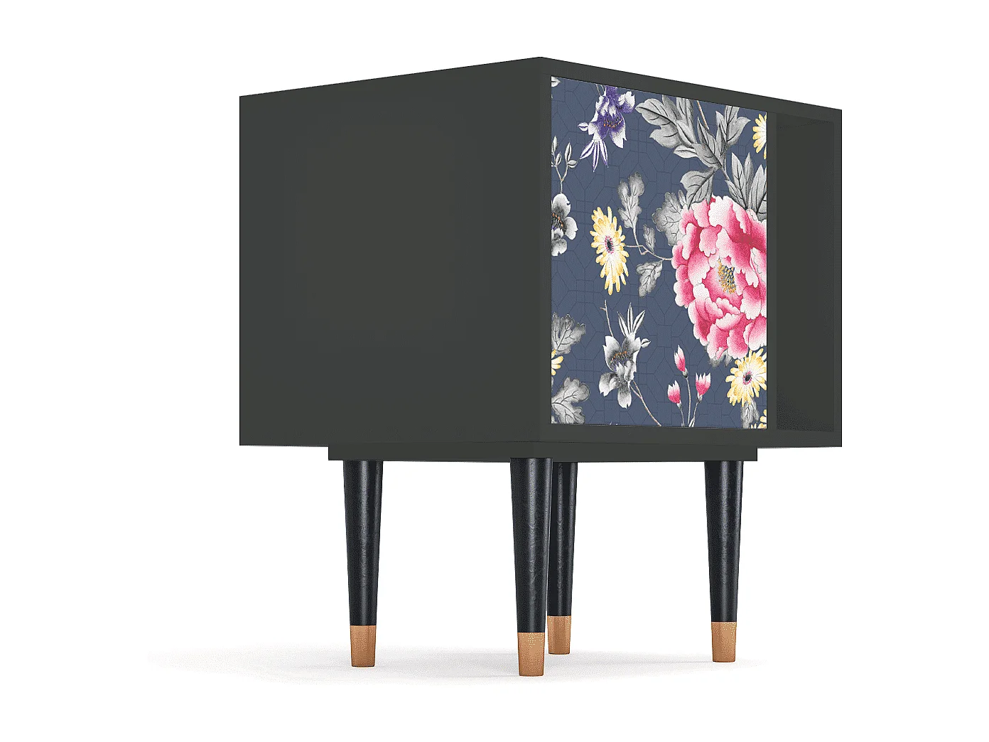 Table de nuit - 57х69х48 cm - S2 - Dark Flower Bed, Anthracite