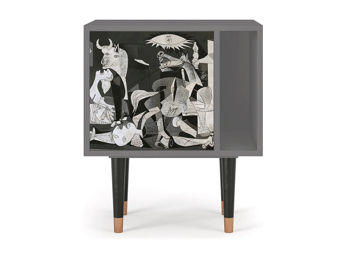 Table de nuit - 57х69х48 cm - S2 - Guernica by Picasso, Gris