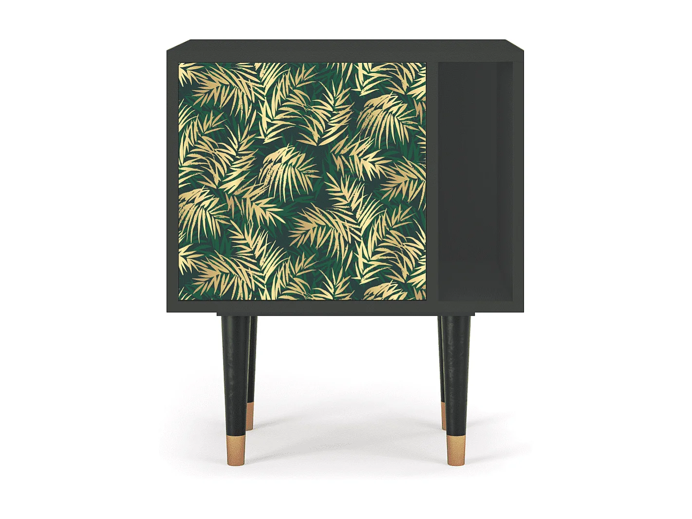 Table de nuit - 57х69х48 cm - S2 - Sunny Palm Tree, Anthracite