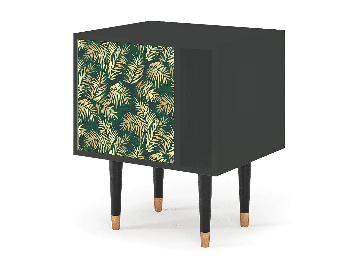 Table de nuit - 57х69х48 cm - S2 - Sunny Palm Tree, Anthracite