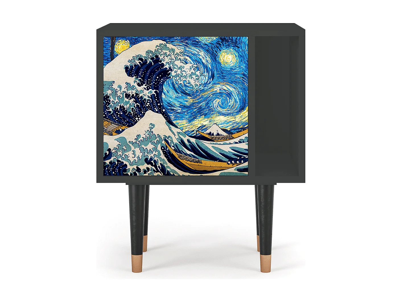 Stolik nocny - 57х69х48 cm - S2 - Great Wave, Antracyt