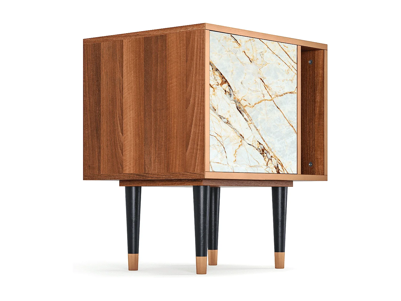 Table de nuit - 57х69х48 cm - S2 - Sabley Marble, Noyer