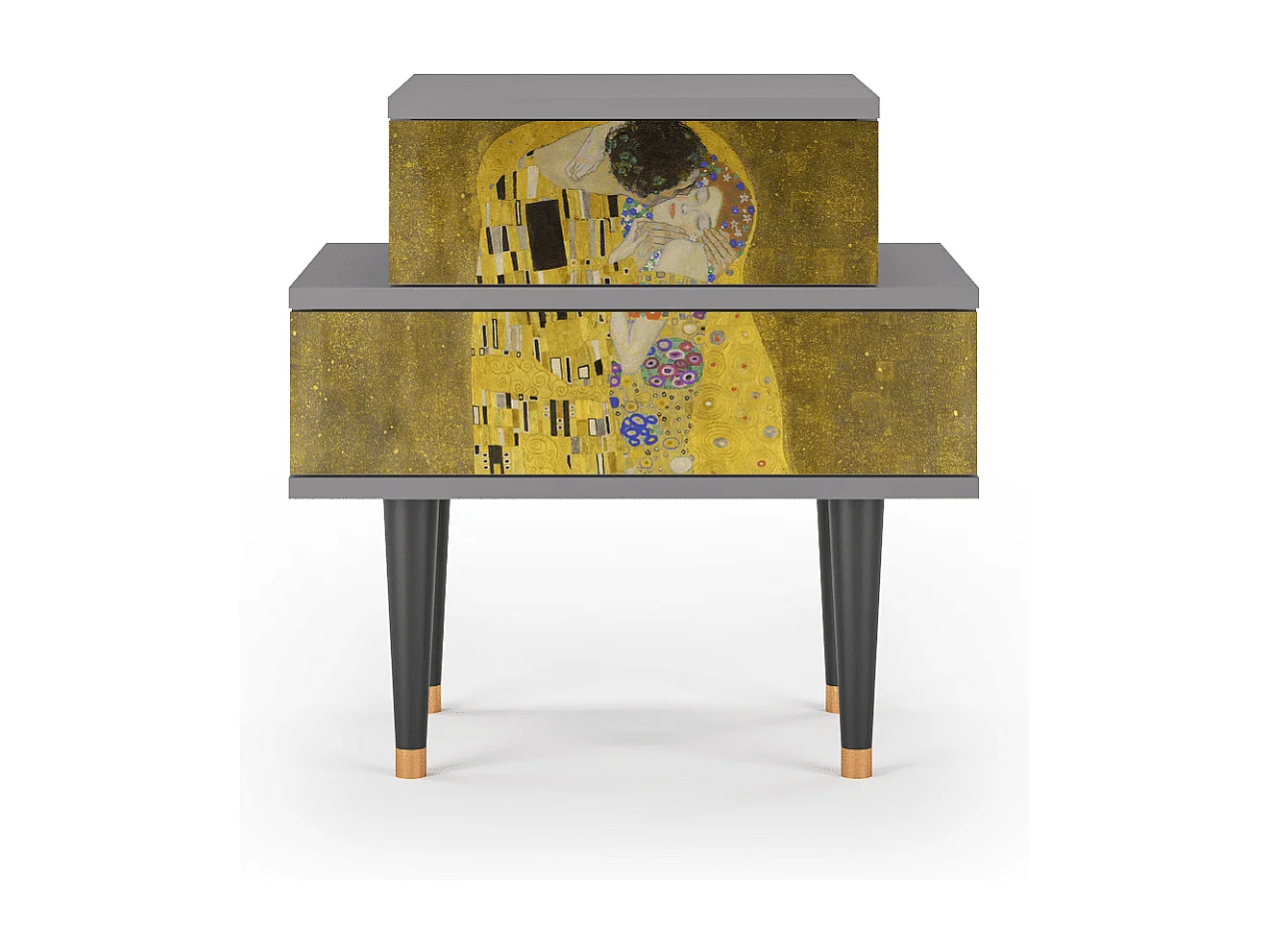 Nachttisch - 58х58х41 cm - NS1 - The Kiss by Klimt , Grau