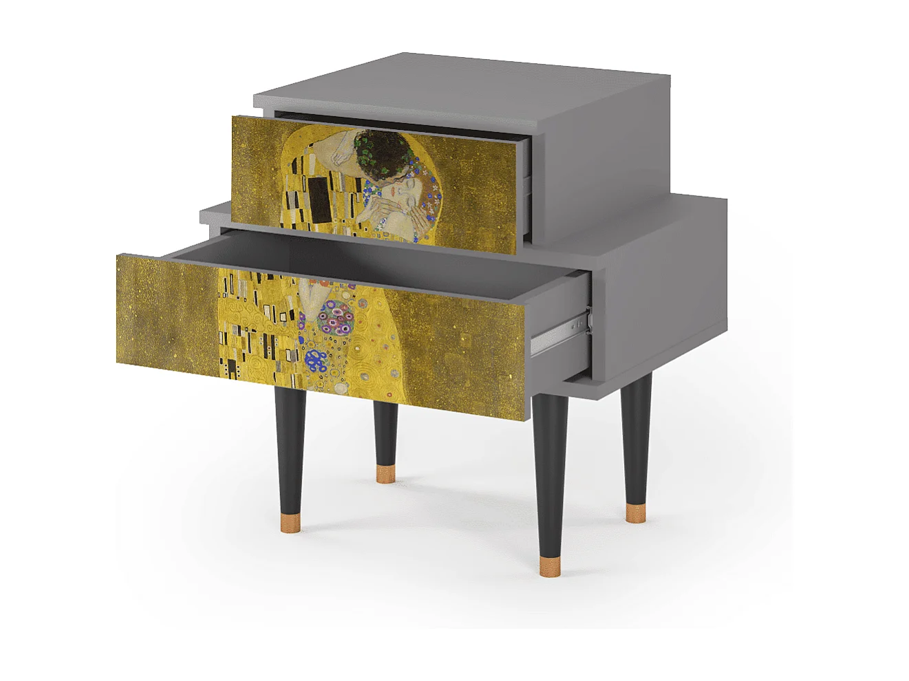 Nachttisch - 58х58х41 cm - NS1 - The Kiss by Klimt , Grau