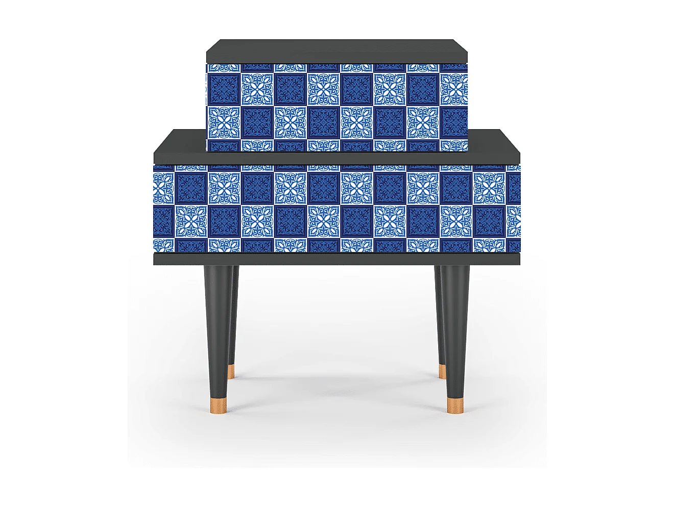 Stolik nocny - 58х58х41 cm - NS1 - Light Path, Antracyt