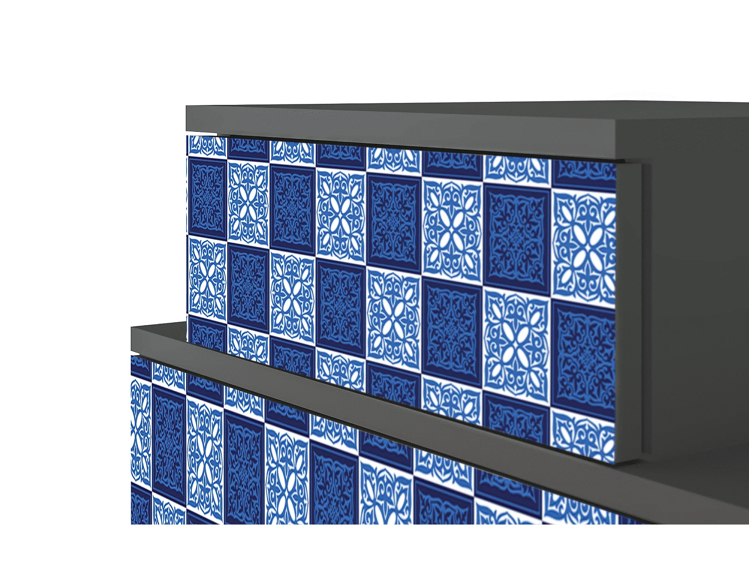 Stolik nocny - 58х58х41 cm - NS1 - Light Path, Antracyt