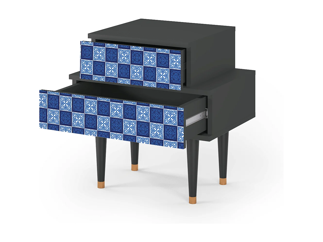 Table de nuit - 58х58х41 cm - NS1 - Light Path, Anthracite