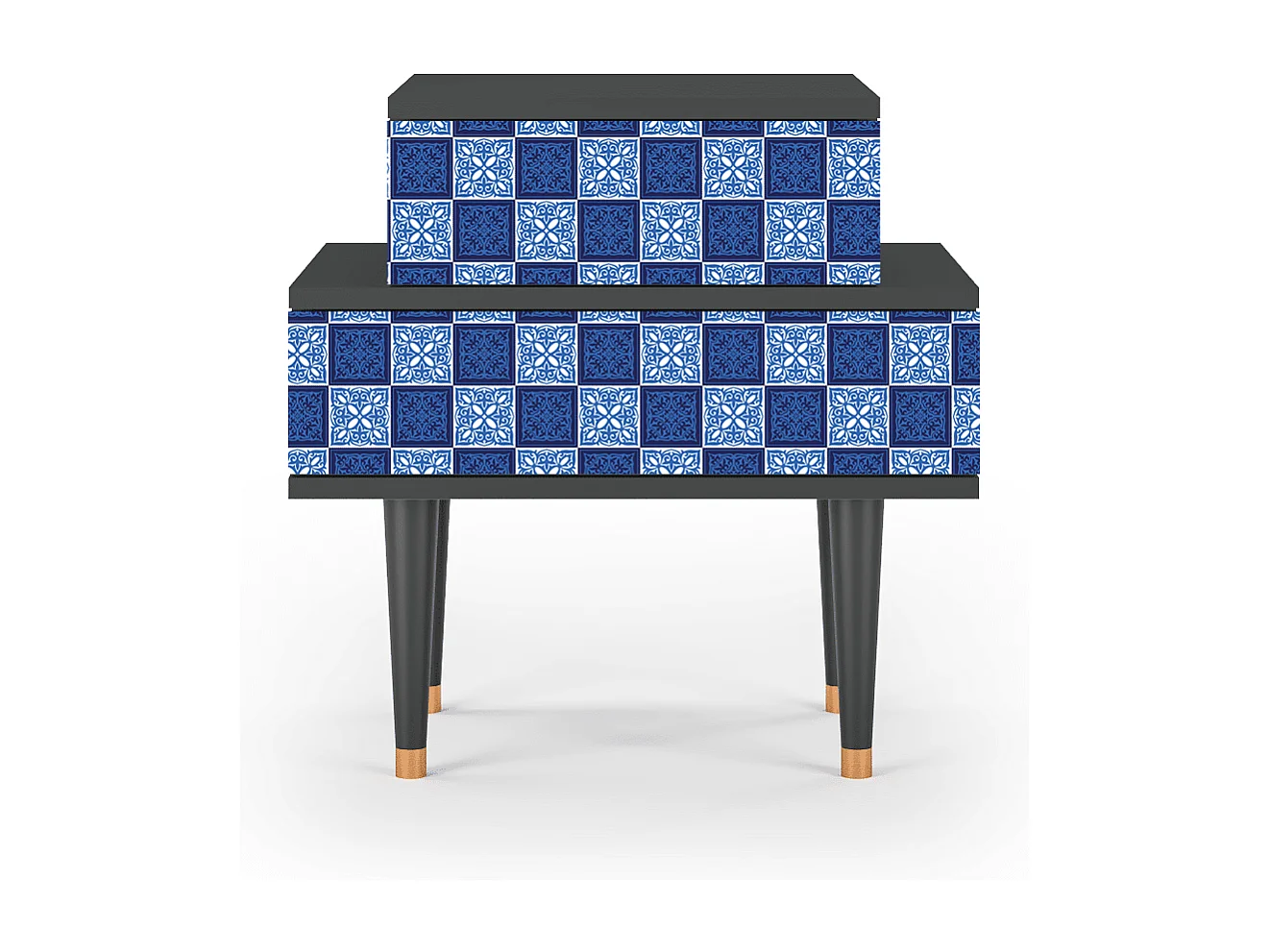 Stolik nocny - 58х58х41 cm - NS1 - Light Path, Antracyt