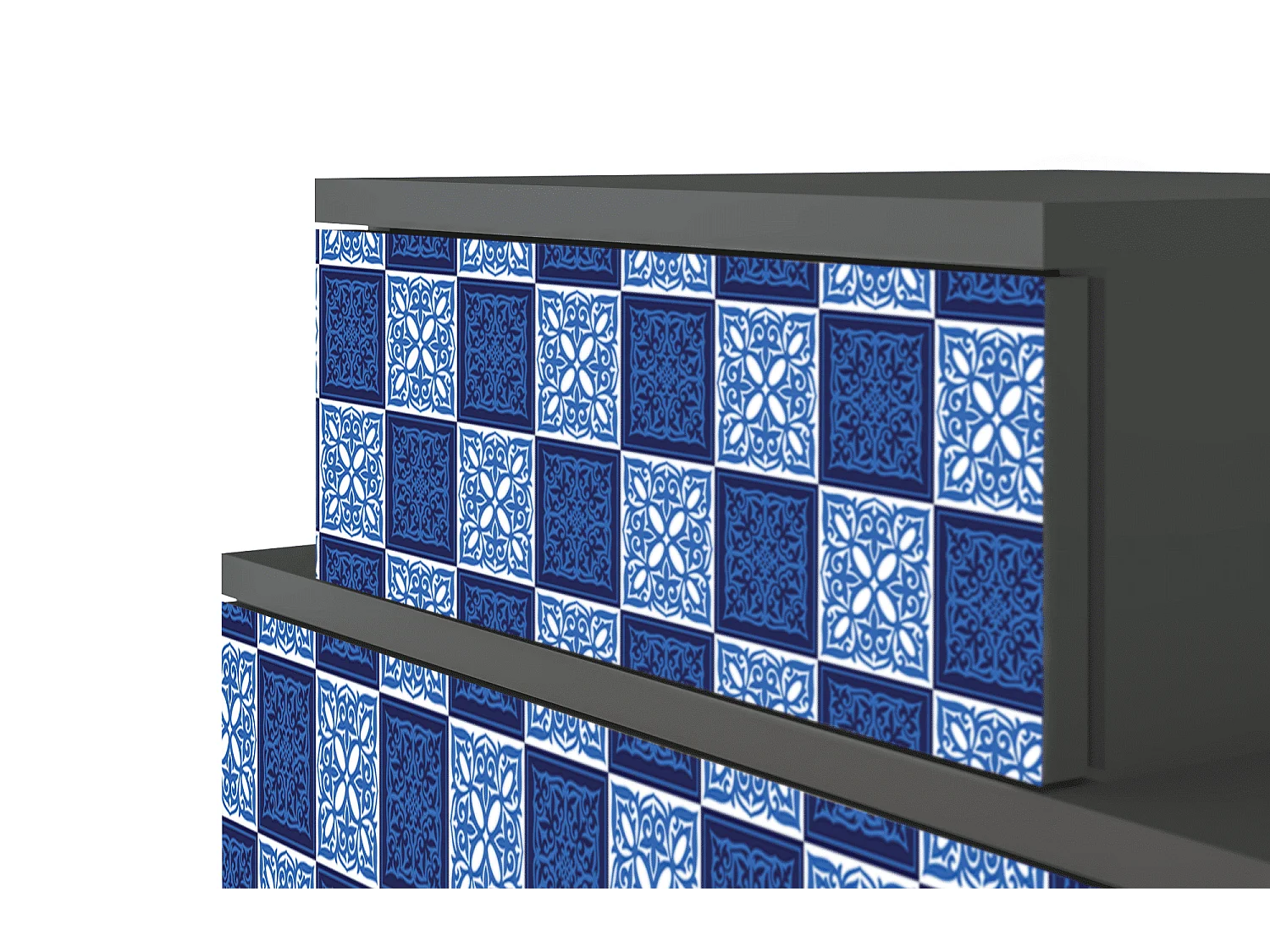 Stolik nocny - 58х58х41 cm - NS1 - Light Path, Antracyt