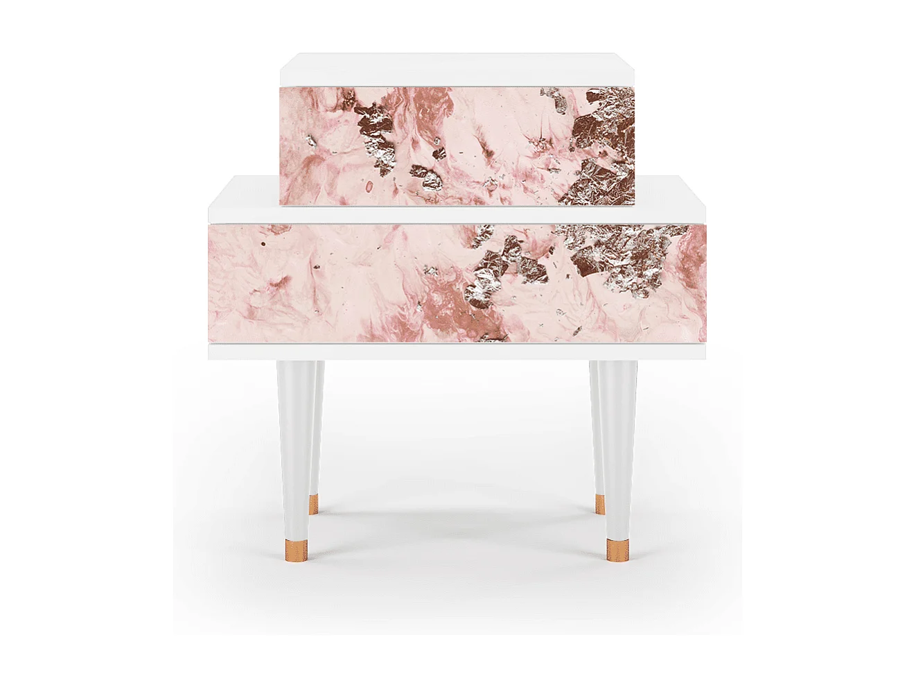 Table de nuit - 58х58х41 cm - NS1 - Cotton Candy, Blanc