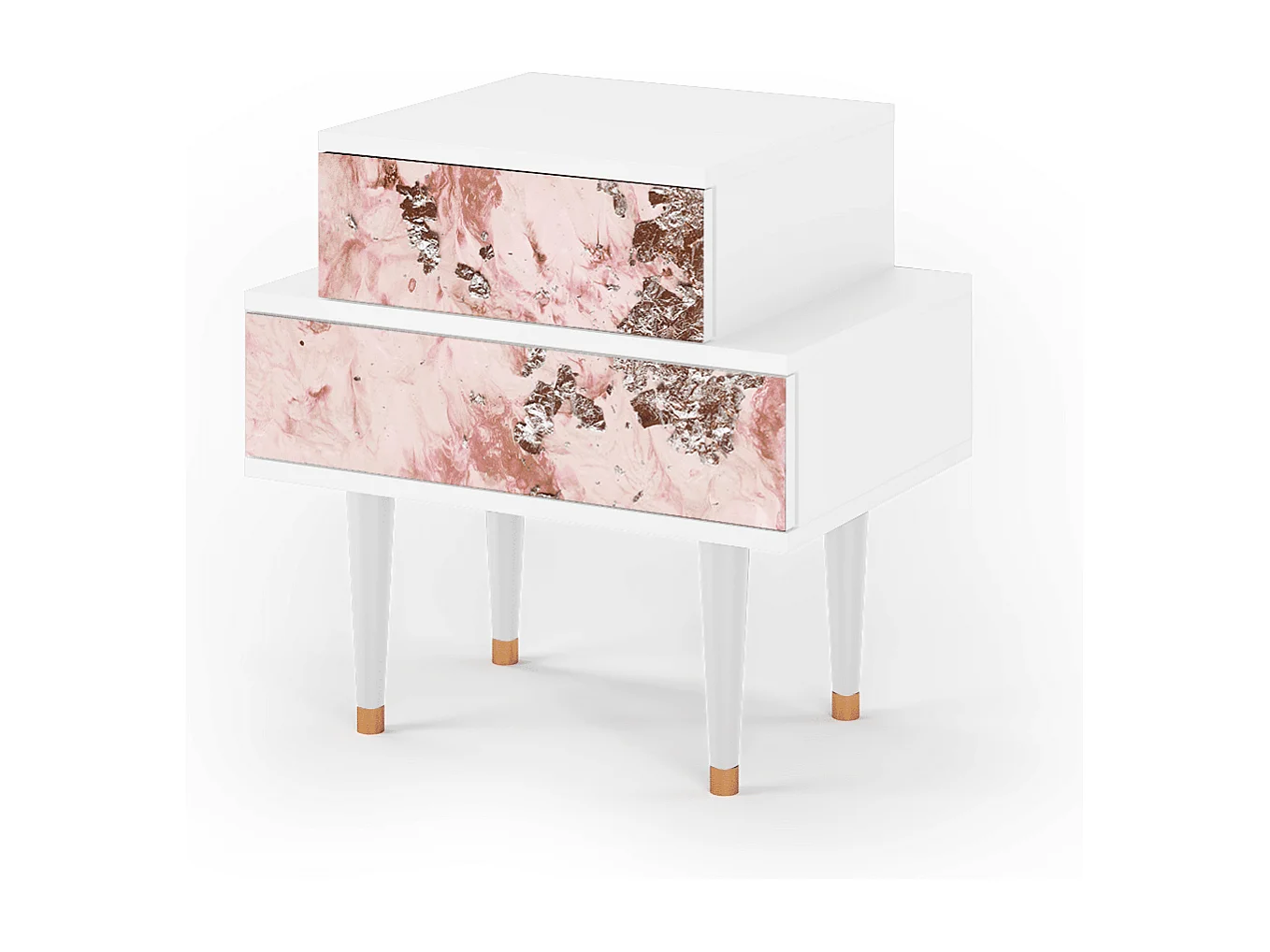 Table de nuit - 58х58х41 cm - NS1 - Cotton Candy, Blanc