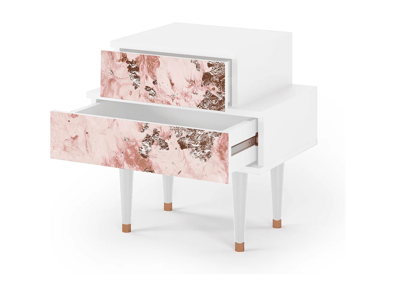 Table de nuit - 58х58х41 cm - NS1 - Cotton Candy, Blanc