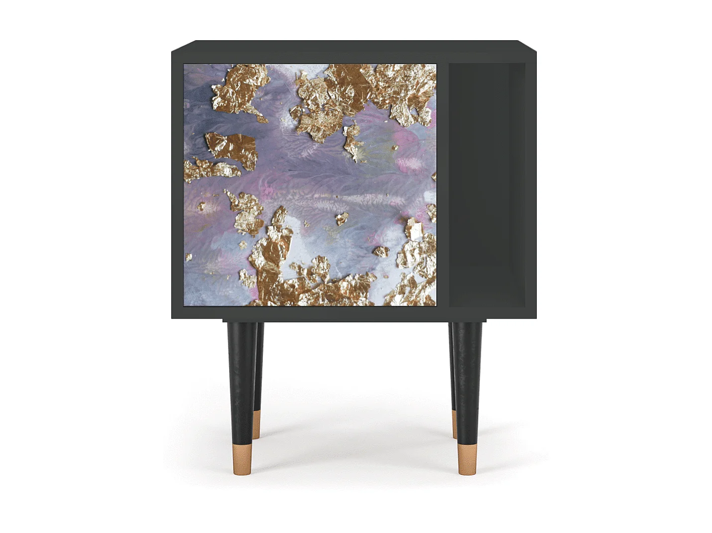 Stolik nocny - 57х69х48 cm - S2 - Planet Earth, Antracyt