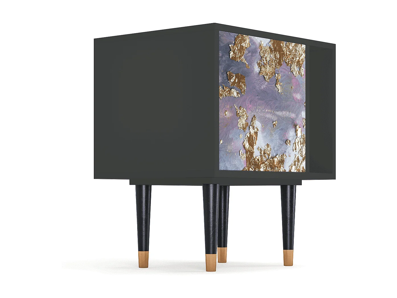 Stolik nocny - 57х69х48 cm - S2 - Planet Earth, Antracyt