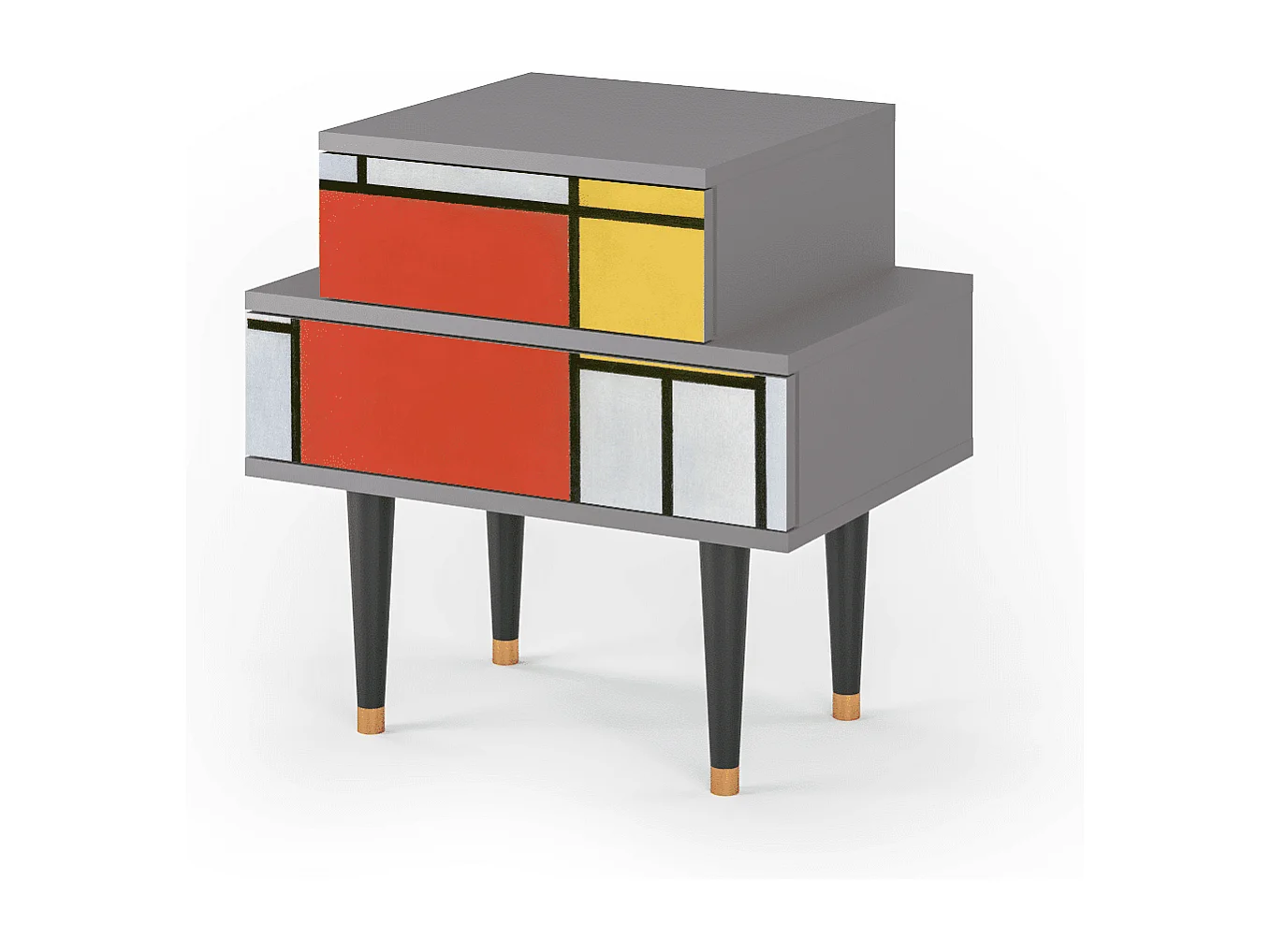 Nachtkastje - 58х58х41 cm - NS1 - Composition, Grijs