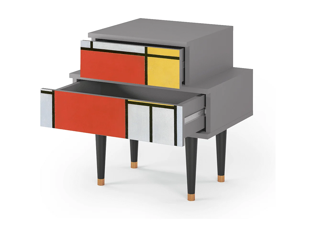 Nachtkastje - 58х58х41 cm - NS1 - Composition, Grijs