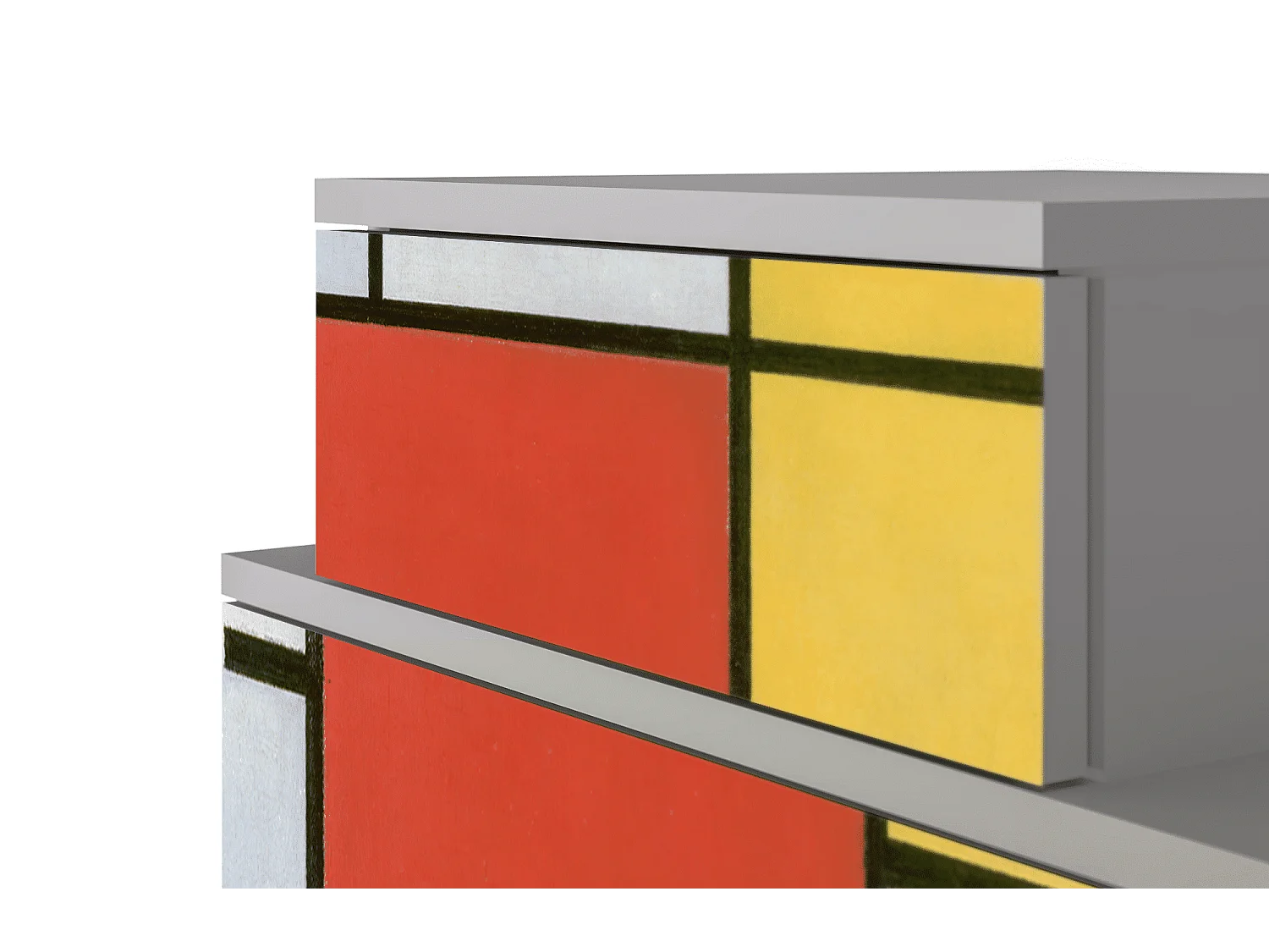 Table de nuit - 58х58х41 cm - NS1 - Composition, Gris