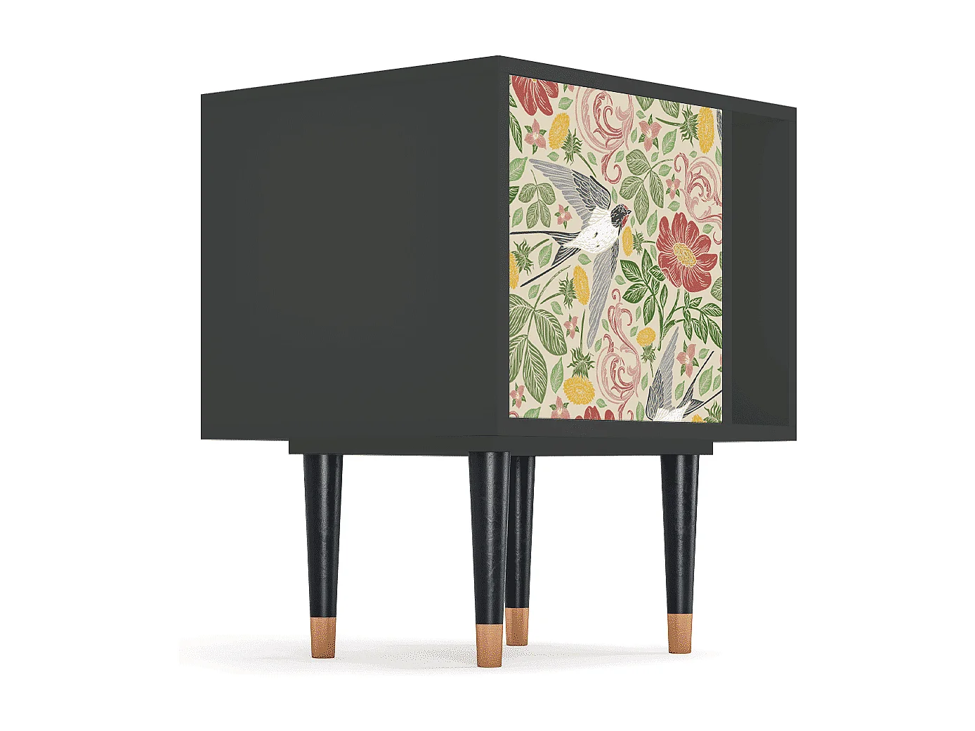 Mesita de noche - 57х69х48 cm - S2 - Spring Swallow, Antracita