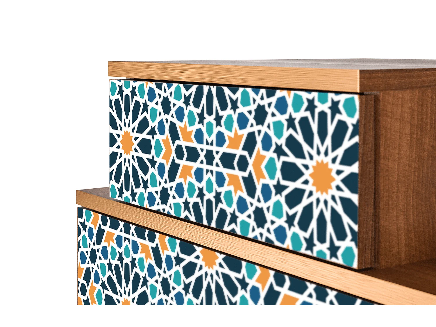 Table de nuit - 58х58х41 cm - NS1 - Kaleidoscope, Noyer