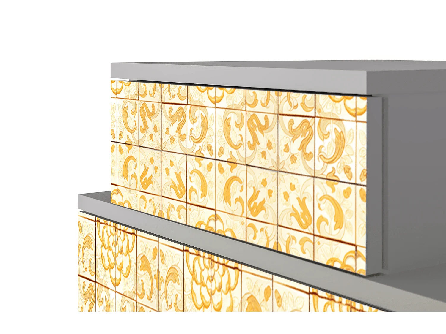 Stolik nocny - 58х58х41 cm - NS1 - Sunshiny Tile, Szary