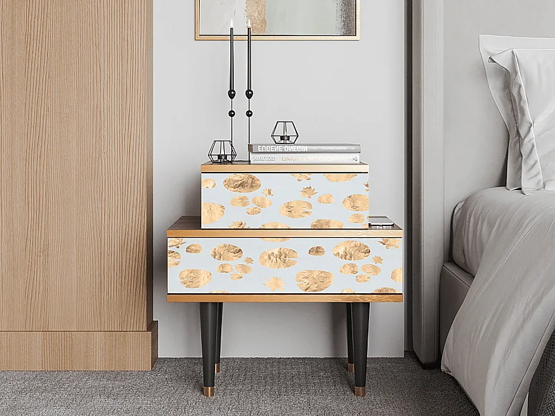 Table de nuit - 58х58х41 cm - NS1 - Blue Giraffe, Noyer