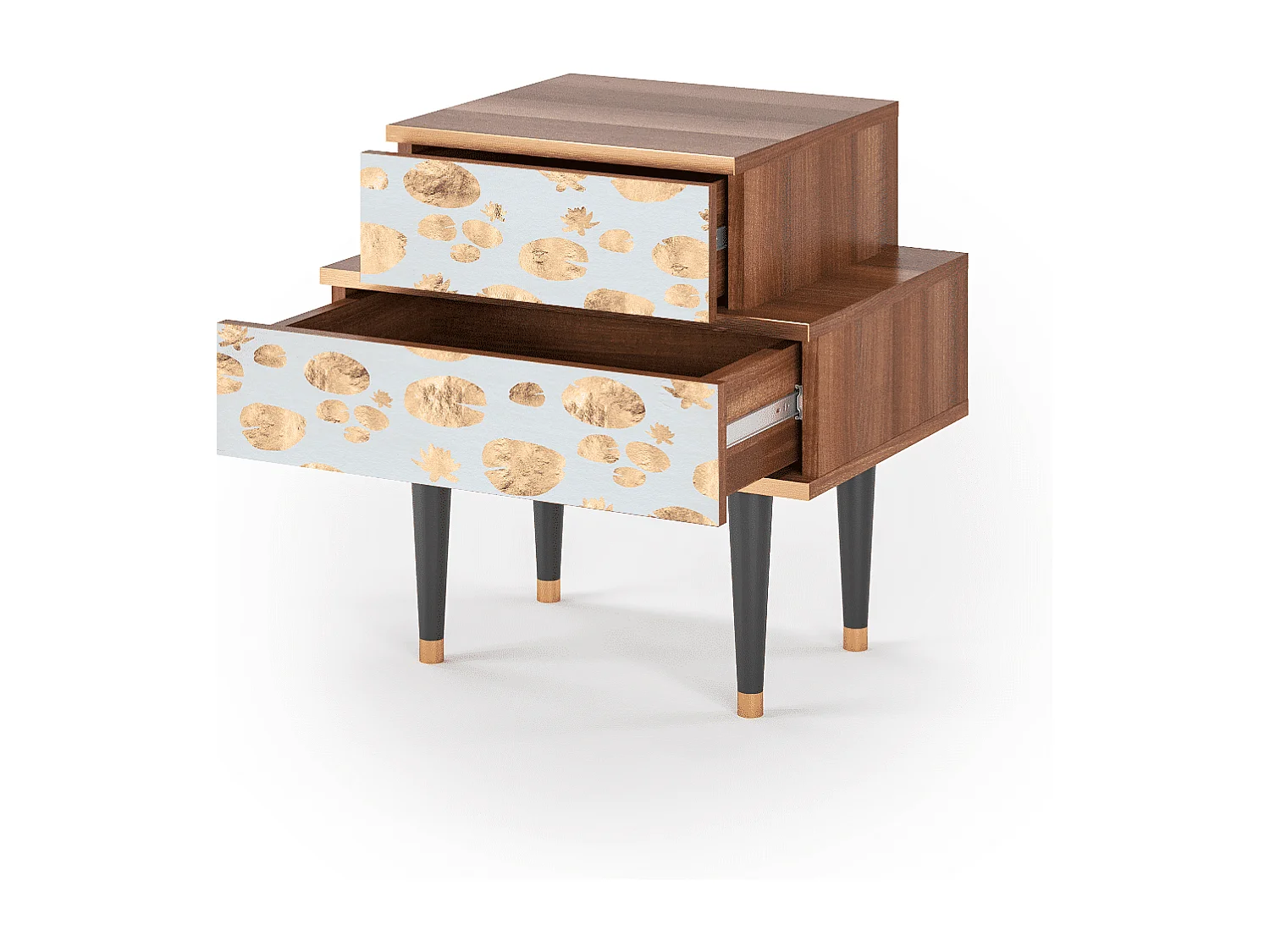 Table de nuit - 58х58х41 cm - NS1 - Blue Giraffe, Noyer