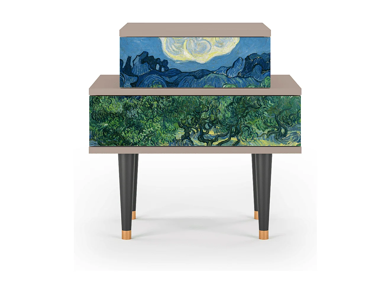 Criado-mudo - 58х58х41 cm - NS1 - The Oil Trees, Latte