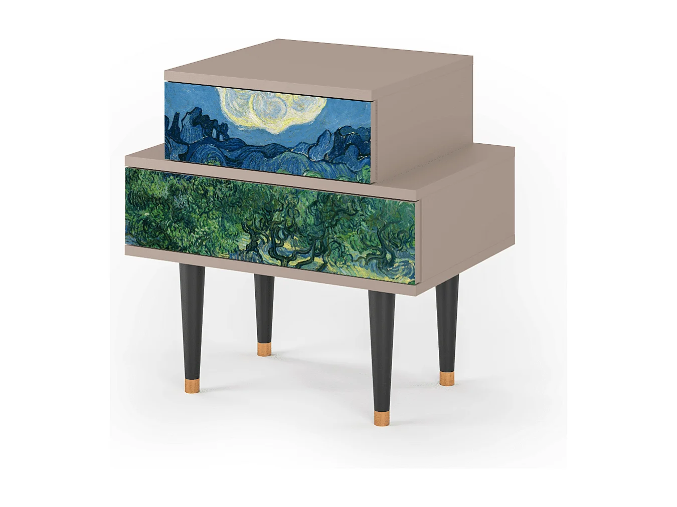 Criado-mudo - 58х58х41 cm - NS1 - The Oil Trees, Latte