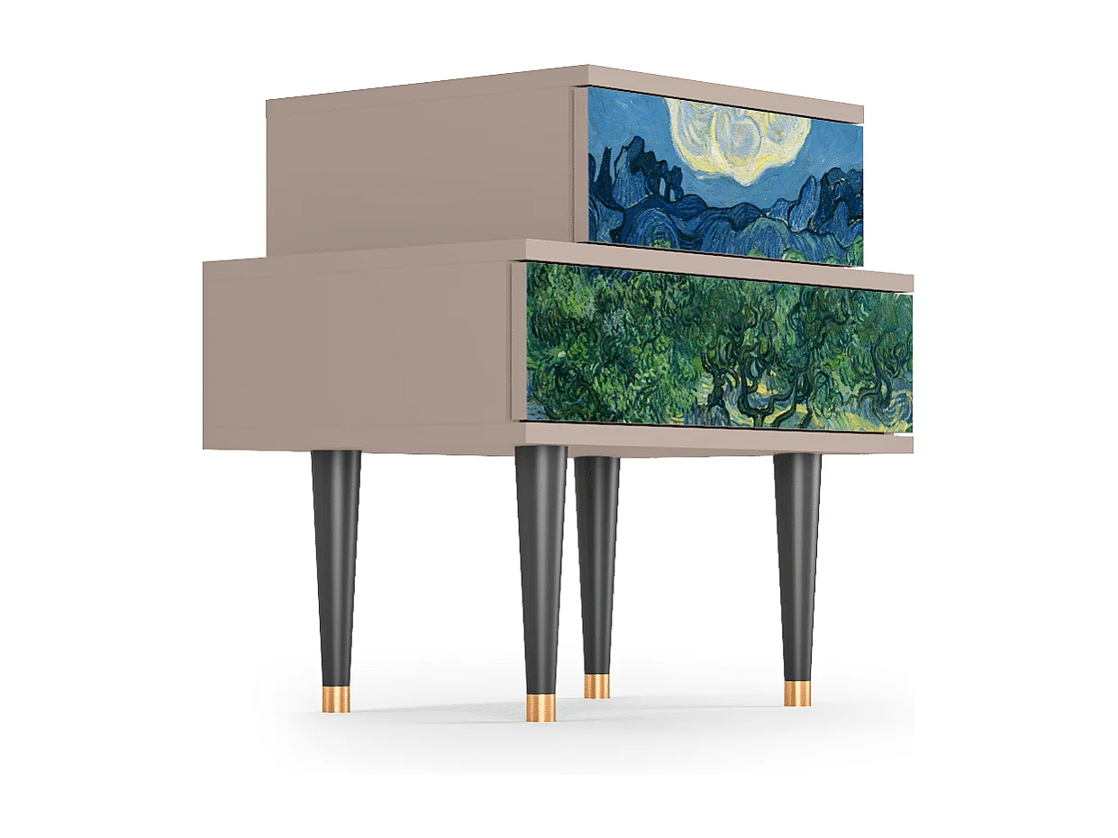 Criado-mudo - 58х58х41 cm - NS1 - The Oil Trees, Latte