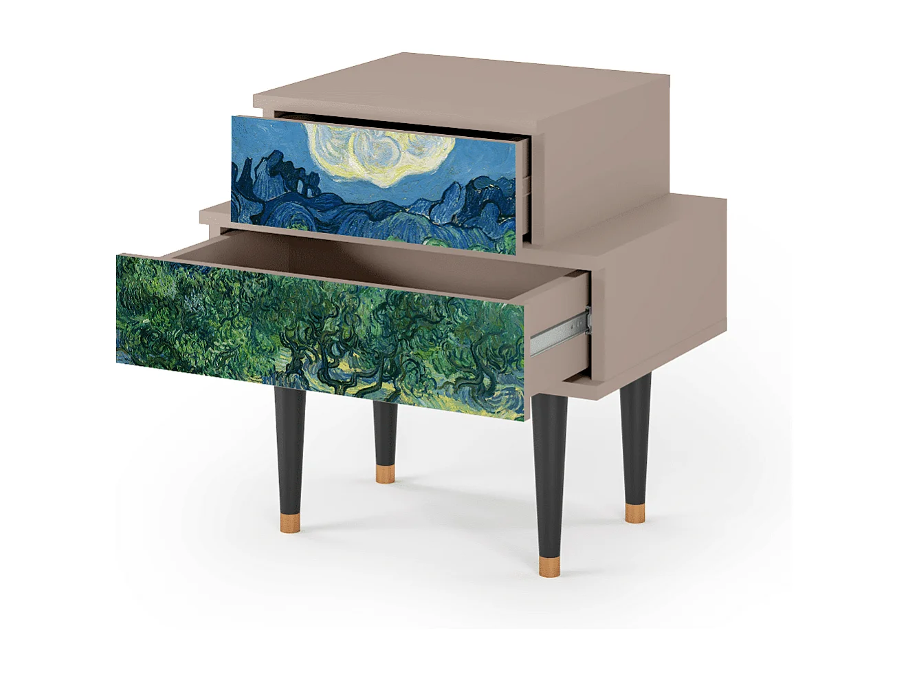 Criado-mudo - 58х58х41 cm - NS1 - The Oil Trees, Latte