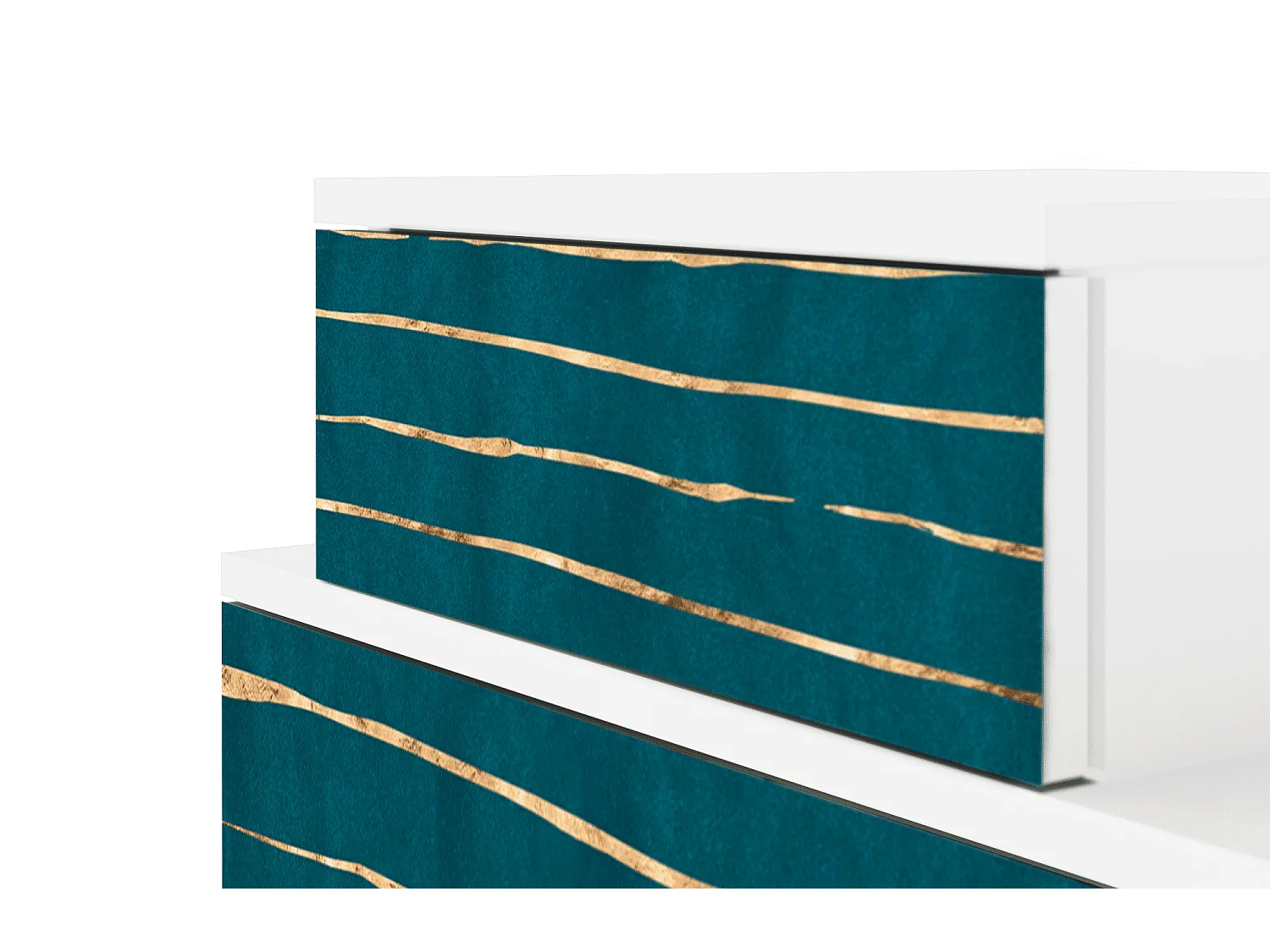 Stolik nocny - 58х58х41 cm - NS1 - Ocean Drive, Biały