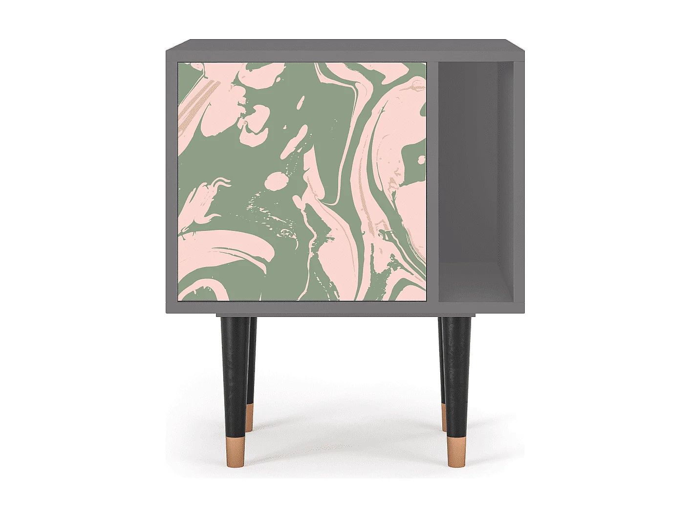 Table de nuit - 57х69х48 cm - S2 - Aquarelle, Gris