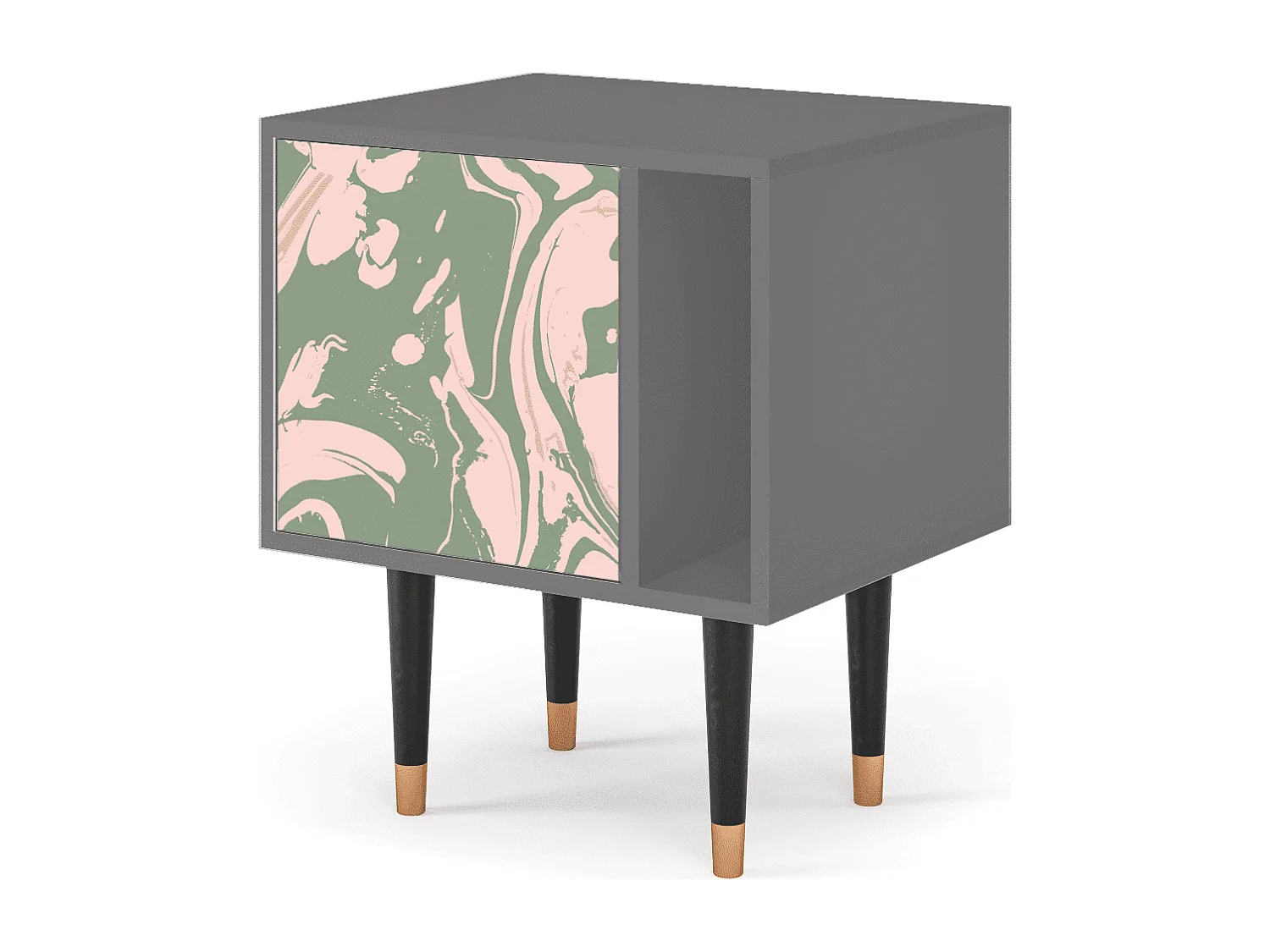 Table de nuit - 57х69х48 cm - S2 - Aquarelle, Gris