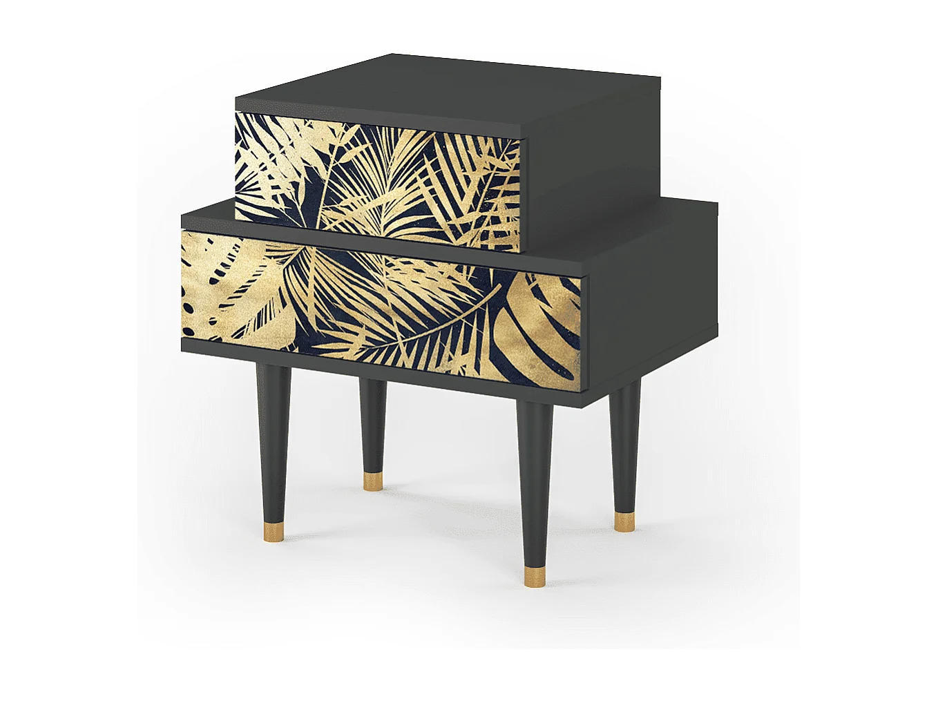 Comodino - 58х58х41 cm - NS1 - Jungle Vibes, Antracite
