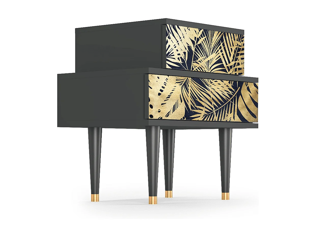 Comodino - 58х58х41 cm - NS1 - Jungle Vibes, Antracite