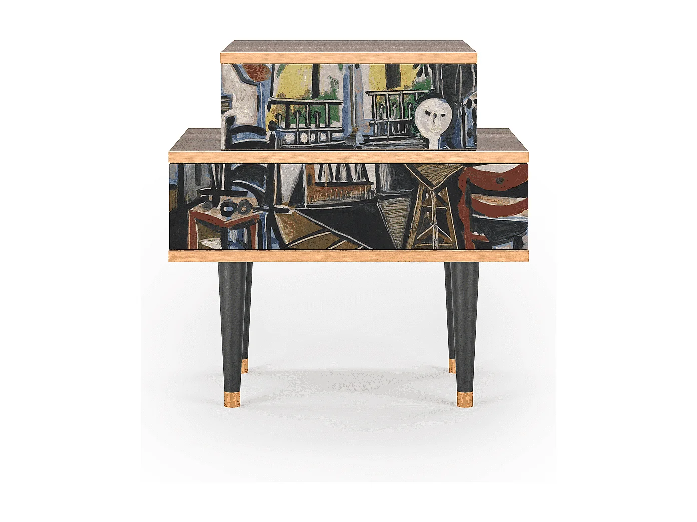 Nachtkastje - 58х58х41 cm - NS1 - The Studio , Walnoot