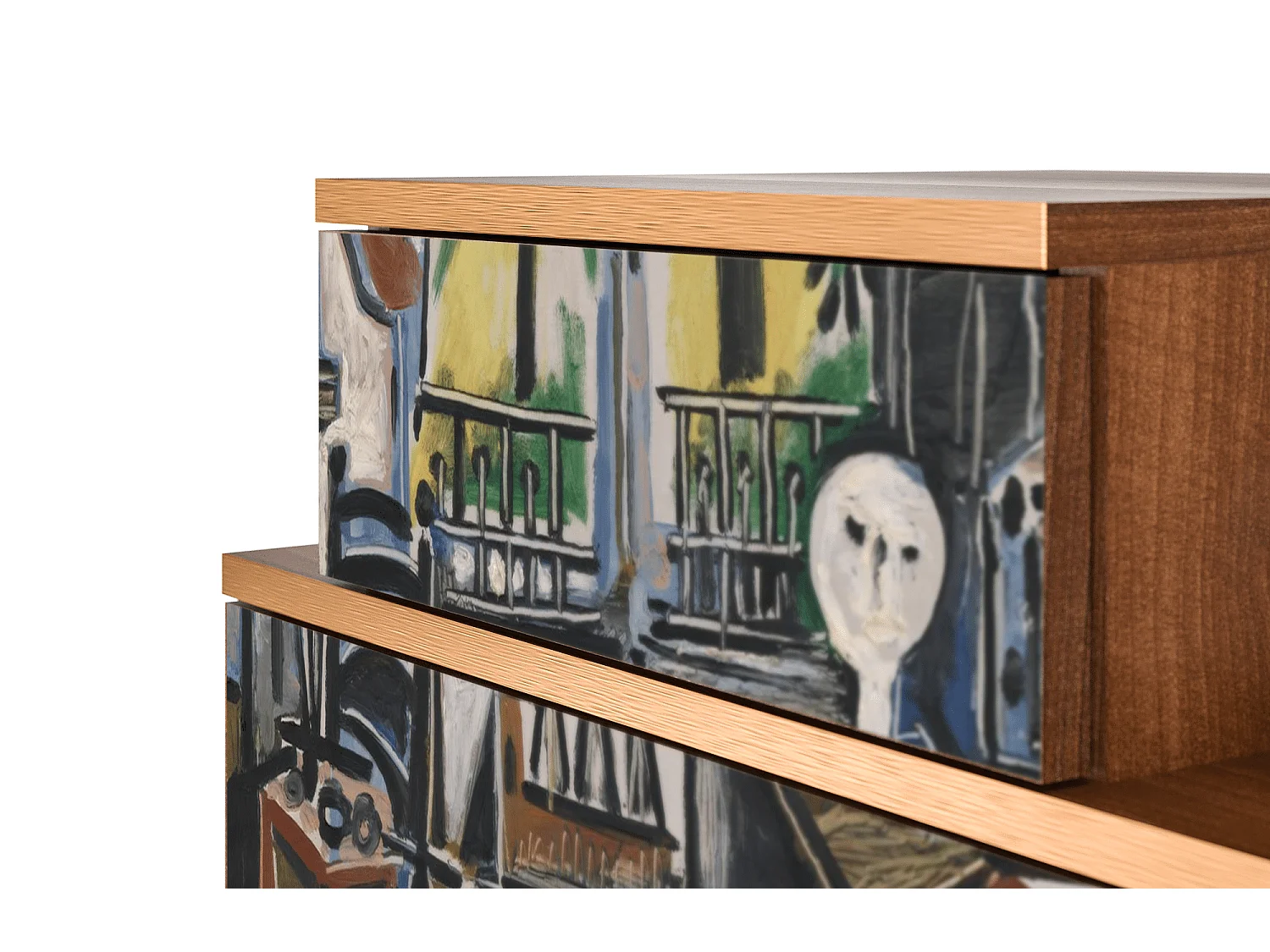 Nachtkastje - 58х58х41 cm - NS1 - The Studio , Walnoot