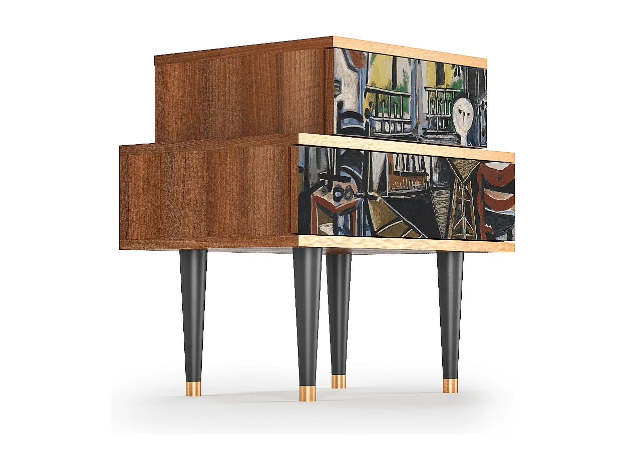 Table de nuit - 58х58х41 cm - NS1 - The Studio , Noyer