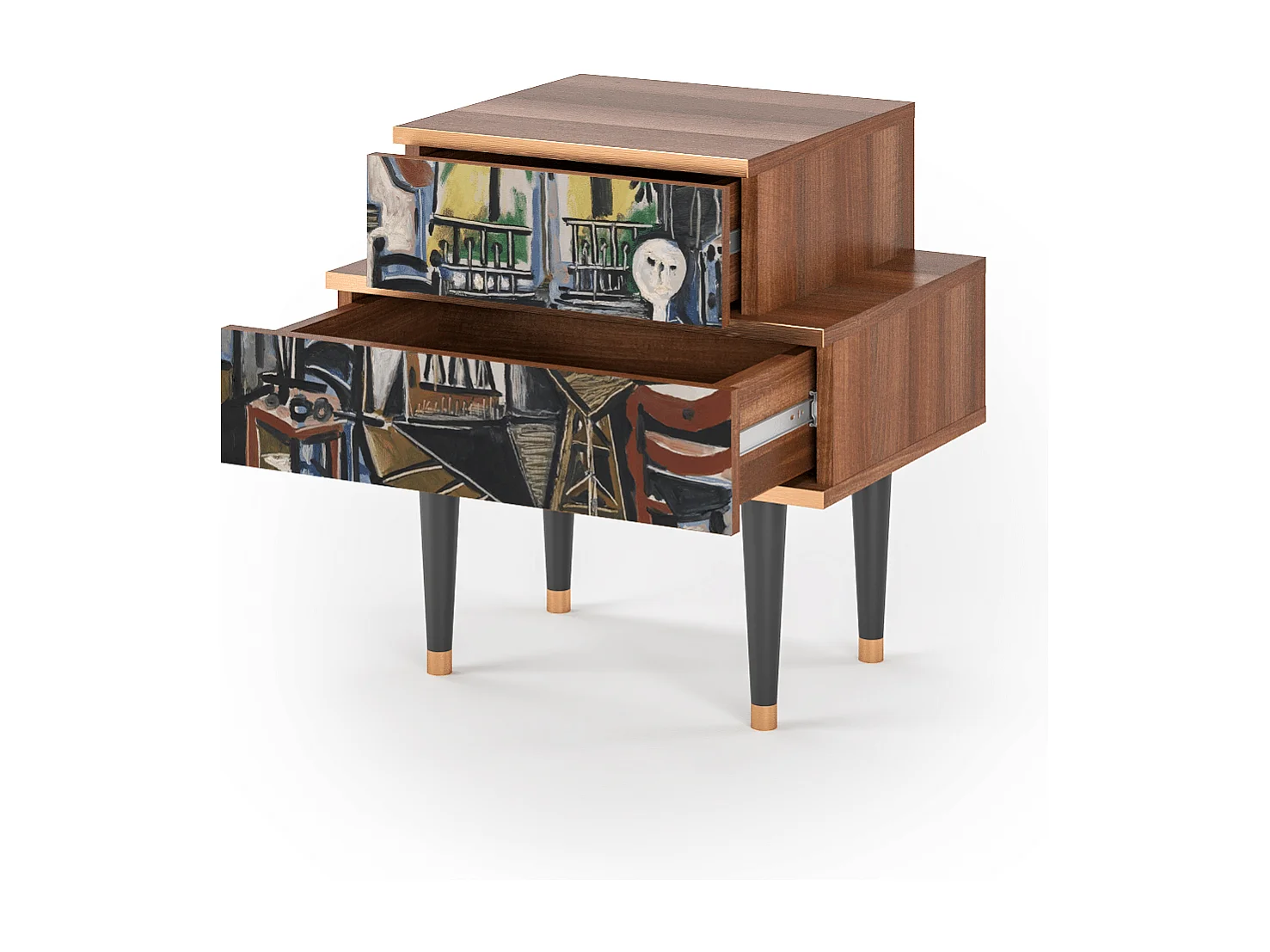 Table de nuit - 58х58х41 cm - NS1 - The Studio , Noyer