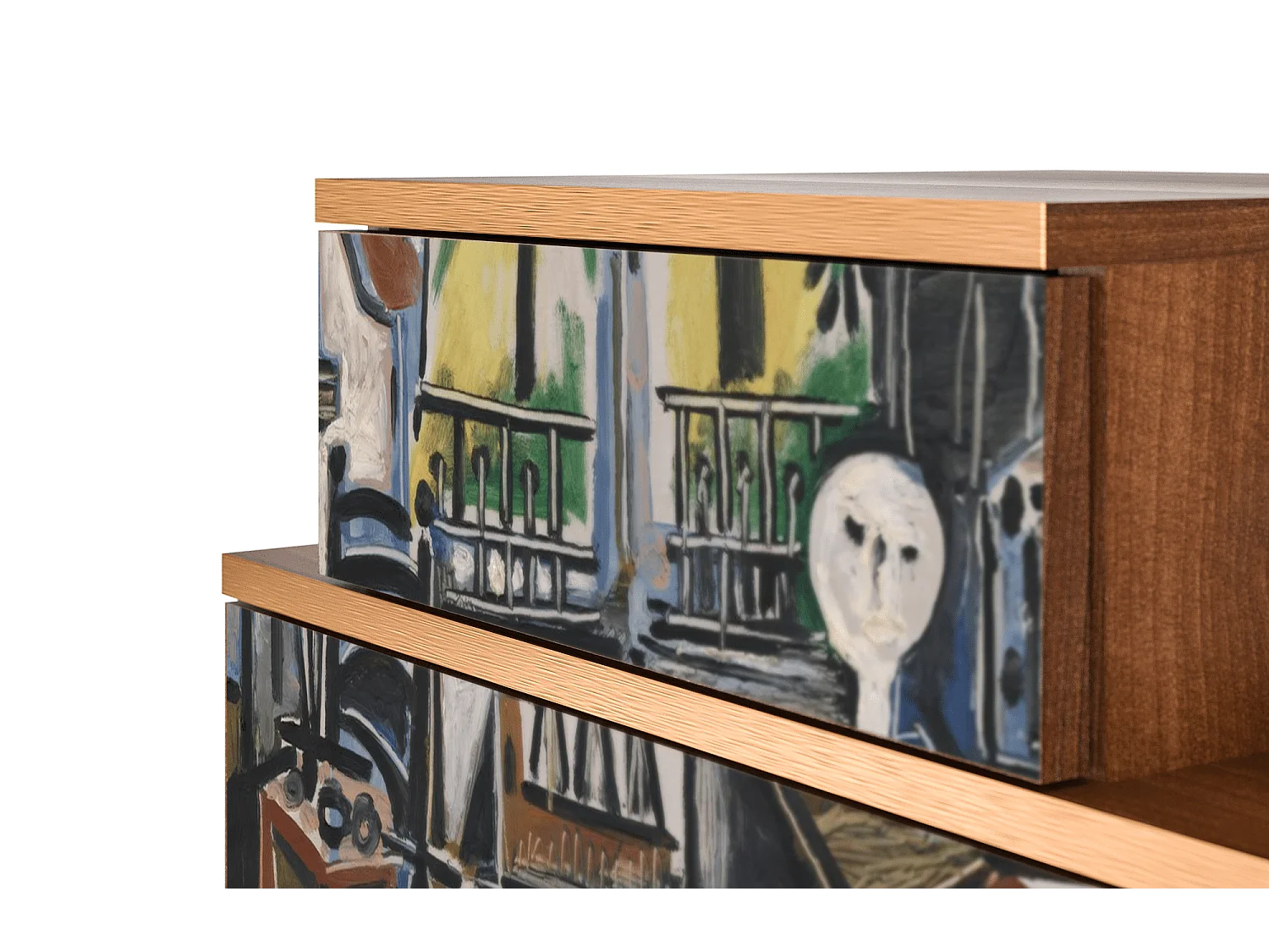 Stolik nocny - 58х58х41 cm - NS1 - The Studio , Orzech