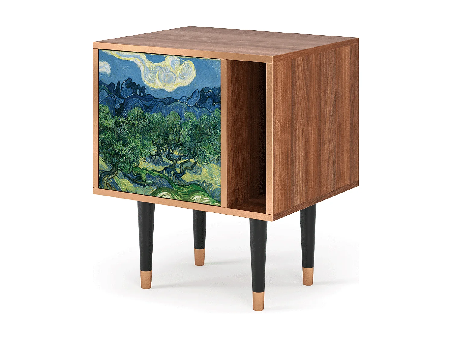 Table de nuit - 57х69х48 cm - S2 - The Oil Trees, Noyer