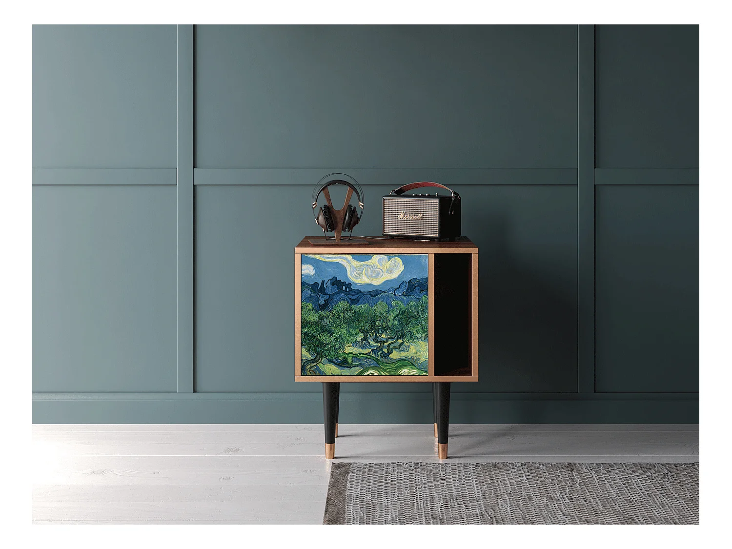 Nachttisch - 57х69х48 cm - S2 - The Oil Trees, Walnuss
