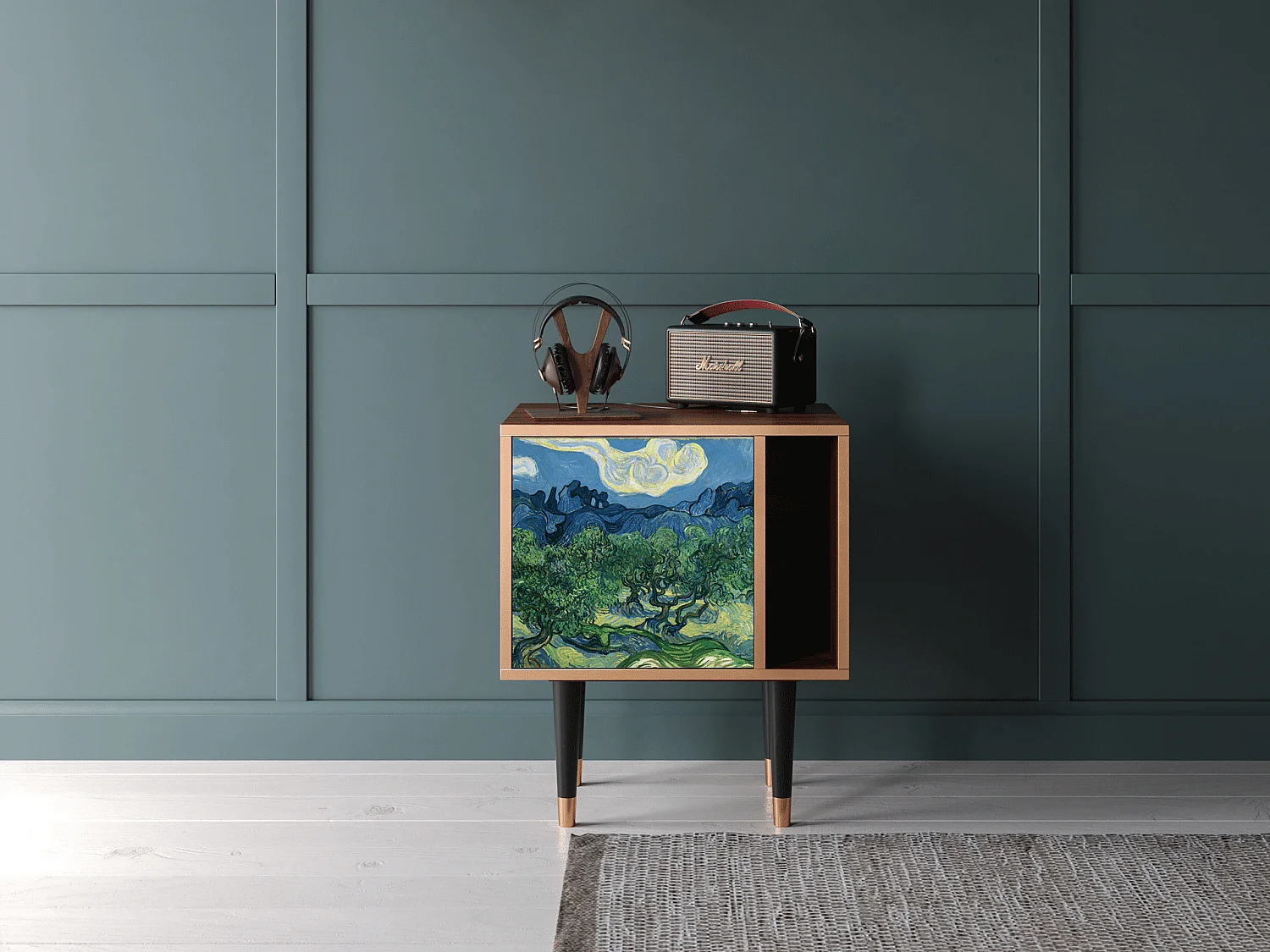 Nachttisch - 57х69х48 cm - S2 - The Oil Trees, Walnuss