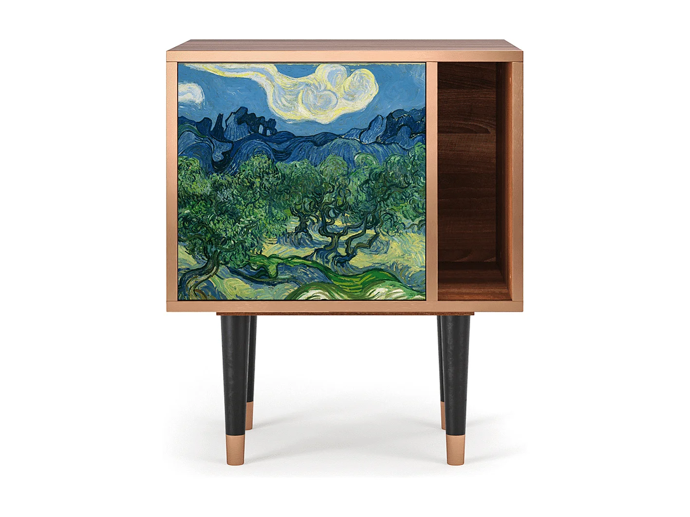 Table de nuit - 57х69х48 cm - S2 - The Oil Trees, Noyer