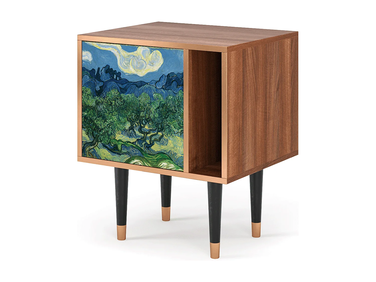 Table de nuit - 57х69х48 cm - S2 - The Oil Trees, Noyer