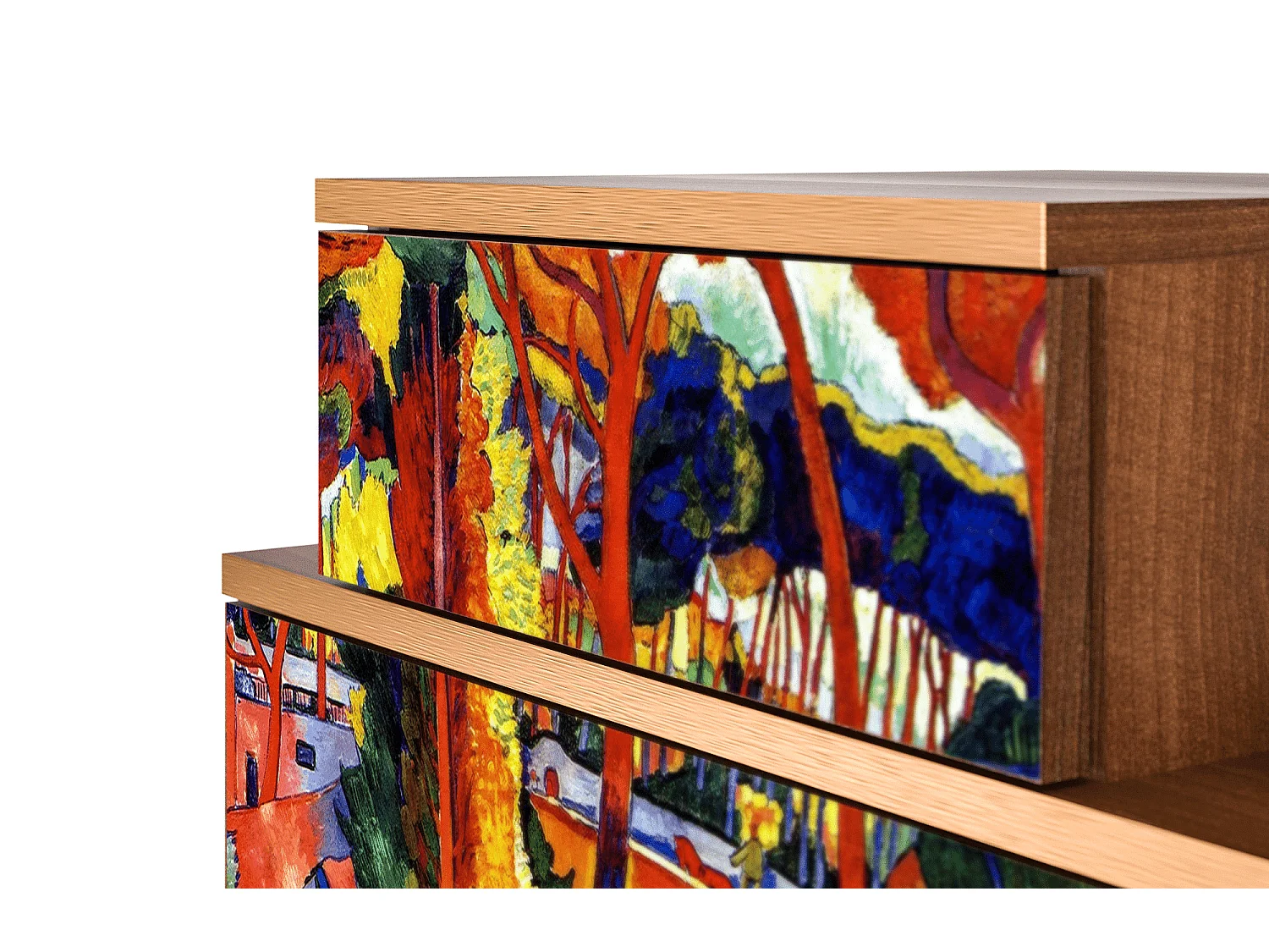 Table de nuit - 58х58х41 cm - NS1 - The Turning Road, Noyer